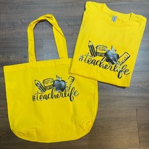 Back to school Teacher shirt and bag combo